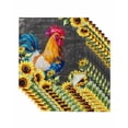 thumbnail image 1 of Farmhouse Rooster Cloth Napkins Set of 8 Reusable Dinner Napkins, Black Retro Botanical Sunflower Floral Cocktail Napkin Washable Table Napkins for Wedding/Holiday Party/Baby Shower 20"x20", 1 of 7