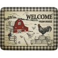 thumbnail image 1 of Farmhouse Rooster Dish Drying Mat 18x24 Inch Country Chicken Absorbent Dish Drainer Mat Reversible Countertops Protector Pad Kitchen Accessories, 1 of 6