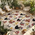 thumbnail image 1 of Farmhouse Rooster Outdoor Rug for Patio/Deck/Porch, Non-Slip Large Area Rug 6 x 9 Ft, Vintage Watercolor Flowers Wood Grain Indoor Outdoor Rugs Washable Area Rugs, Camping Rug Carpet Runner, 1 of 8