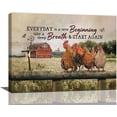 thumbnail image 1 of Farmhouse Rooster Wall Art Country Chicken Kitchen Pictures Wall Decor Farm Old Barn Canvas Print Framed Modern Inspirational Quotes Painting Artwork for Bathroom Bedroom Living Room 16"x12", 1 of 6
