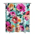 thumbnail image 1 of Farmhouse Roses Shower Curtain - Rustic Charm with Classic Blooms, 72x84 Inches, 1 of 5