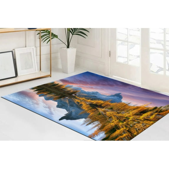 Farmhouse Rug, View Rugs, Lake Federa Landscape Rugs, Easy To Clean Rugs, Anti-Slip Carpet Rug, Nature Landscape Rugs, Customs Rugs, 5.9'x9.2' - 180x280 cm