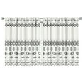 thumbnail image 1 of Farmhouse Rustic 2-Piece Tier Curtains - Striped Natural Linen Look 42x54" Rod Pocket, No Bleach, 1 of 2