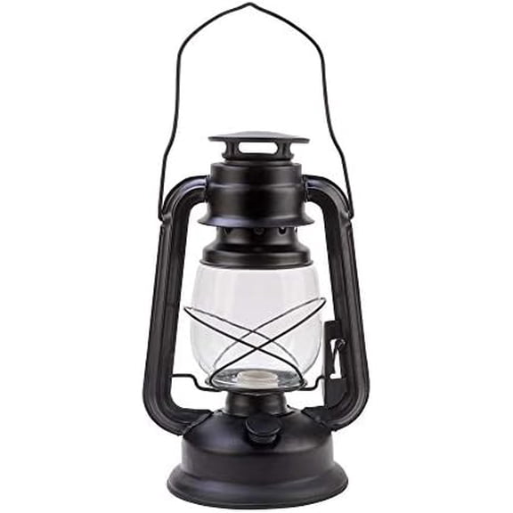 Farmhouse Rustic Accent Kerosene Dietz Electric Lantern Oil Lamp with Edison LED Bulb Black Matte Nightstand Table Lamps Antique Light Study Room 12 Inches Tall Cabin Kitchen Winery Restaurant Bar