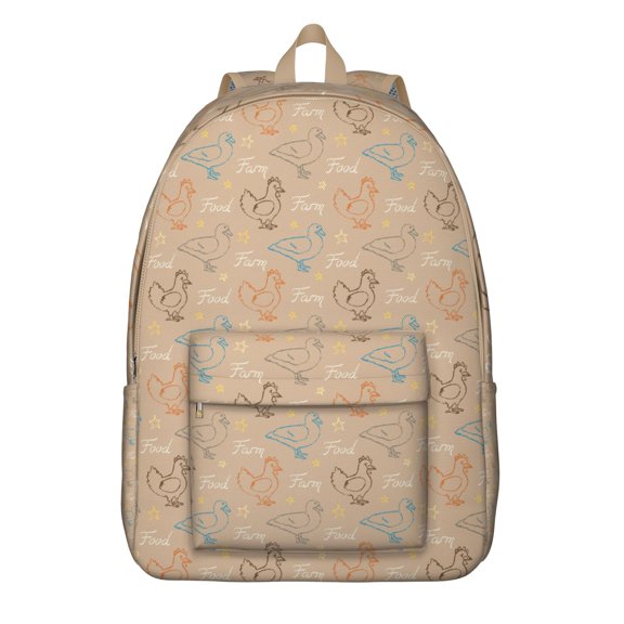 Farmhouse Rustic Chicken Pattern School Backpack – Lightweight Travel Backpack with Comfortable Carrying and Anti-theft Features for Pet Lovers and Outdoor Enthusiasts