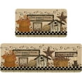thumbnail image 1 of Farmhouse Rustic Kitchen Mats Set of 2 Non Slip StarKitchen Rugs for Floor Farmhouse Low-Profile Washable Home Decor Kitchen Mat 17x47 Inch and 17x29 Inch, 1 of 6