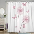 thumbnail image 1 of Farmhouse Rustic Shower Curtain ,Pretty Butterfly Dandelion Bathroom Decor Curtain，72x72inch, 1 of 6