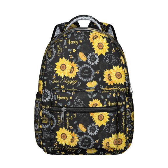 Farmhouse Rustic Sunflower Backpack - Waterproof & Spacious for Books & Laptop