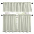 thumbnail image 1 of Farmhouse Sage Green White Striped Kitchen Curtains Sets for Windows 24 Inch Length, Modern Stripes Rod Pocket Window Treatments Tier Curtains and Valances Set for Bedroom/Bathroom, 1 of 8