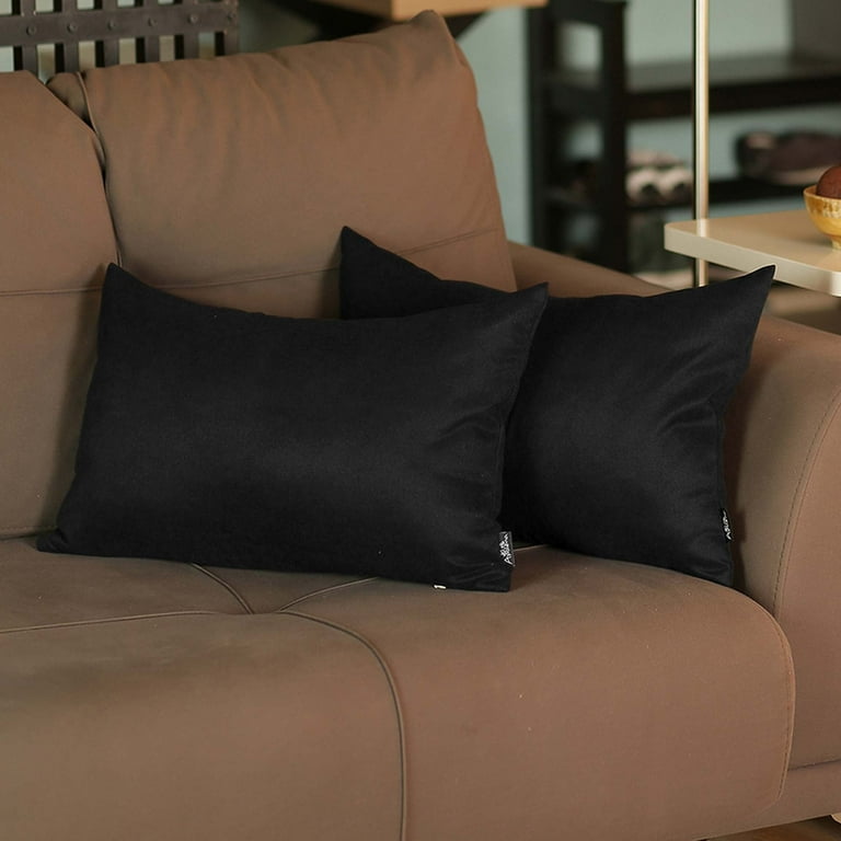Farmhouse Set of 2 Decorative Throw Pillow Solid Color 12