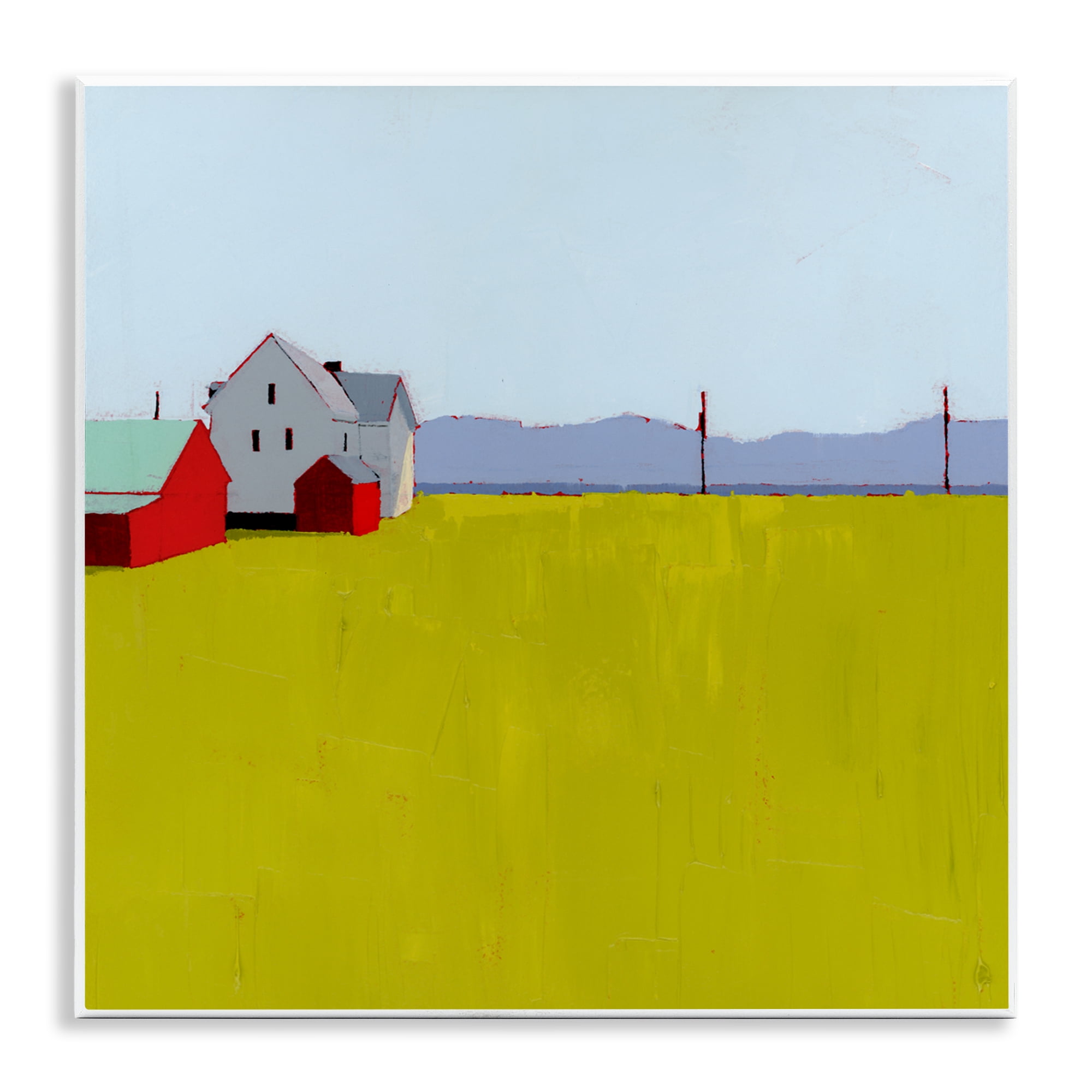 Farmhouse & Shed Landscape Wall Plaque Art, design by Ruth LaGue