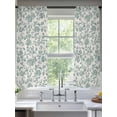 thumbnail image 1 of Farmhouse Sheer Curtains for Living Room Bedroom Teal Blue Green Vintage Flower Leaf Plant Sheer Curtains 63 Inch Long 2 Panels Set Light Filtering Curtain Window Treatments Drapes for Dining Room, 1 of 6