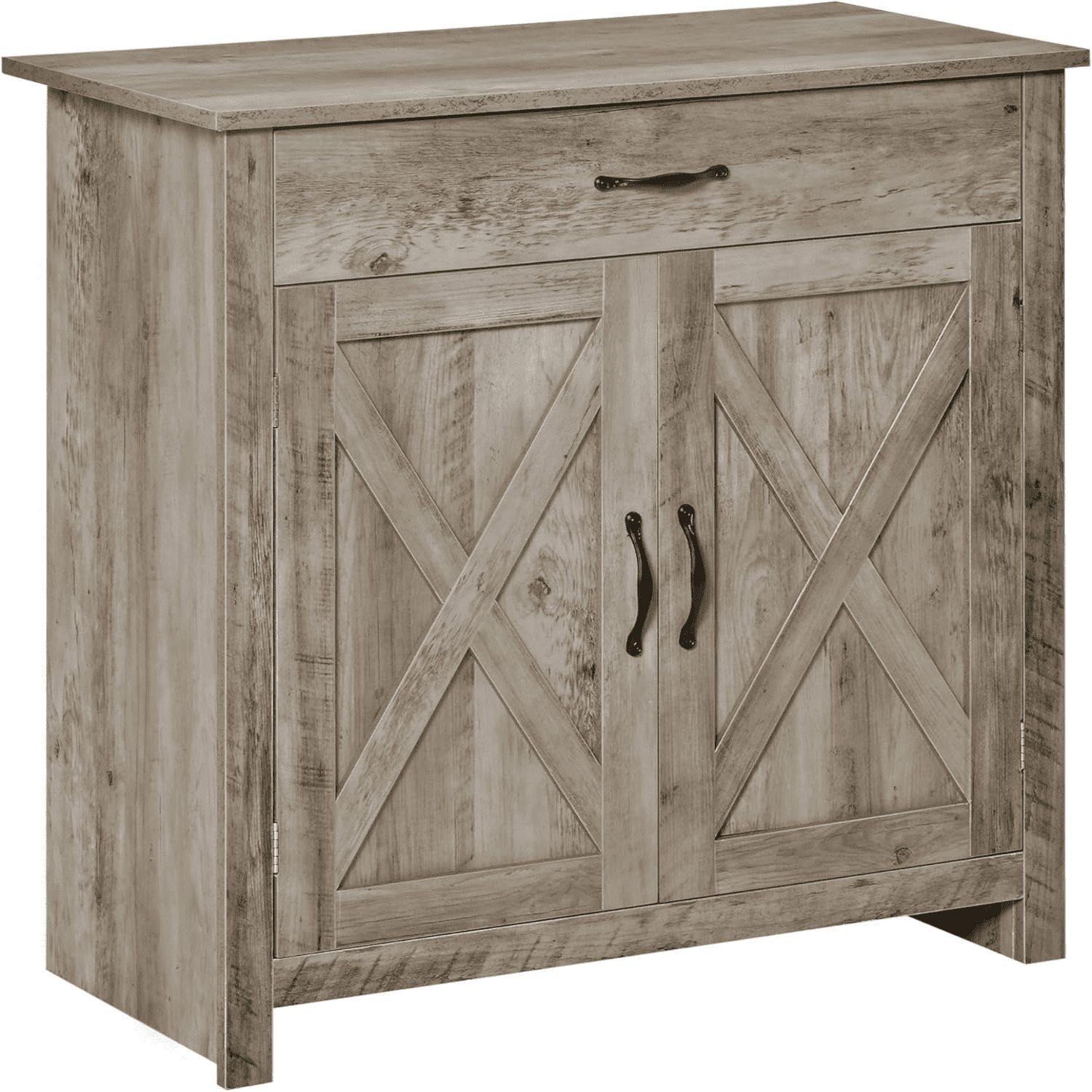 Farmhouse Sideboard Buffet Barn Door Coffee Bar with