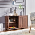 thumbnail image 1 of Farmhouse Sideboard Buffet Cabinet Table with Storage,Kitchen Storage Cabinet with 2 Sliding Doors,Cabinet Coffee Bar for Kitchen Dining Room Furniture,Dark Walnut, 1 of 7
