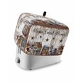 thumbnail image 1 of Farmhouse Small Toaster Cover 2 Slice, Kitchen Appliance Covers, Retro Country Star Berry Vintage Wood Grain Toaster Oven Cover with Loop, Bread Machine Cover Polyester Dust Cover Protection, 1 of 4