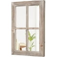 thumbnail image 1 of Farmhouse Small Window Mirrors for Wall Decor 11 X 16 Inch, Hanging Distressed Wood Frame Rustic Rectangular Mirror, Shabby Chic Window Pane Mirrors, 1 of 9