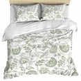 thumbnail image 1 of Farmhouse Spring Bedding 3 Piece Duvet Cover Set Full Size, Sage Green Fruit Plant Leaf Flower Soft Microfiber Comforter Cover with Zipper Closure & Pillowcases, Wrinkle & FadeResistant Quilt Cover, 1 of 9