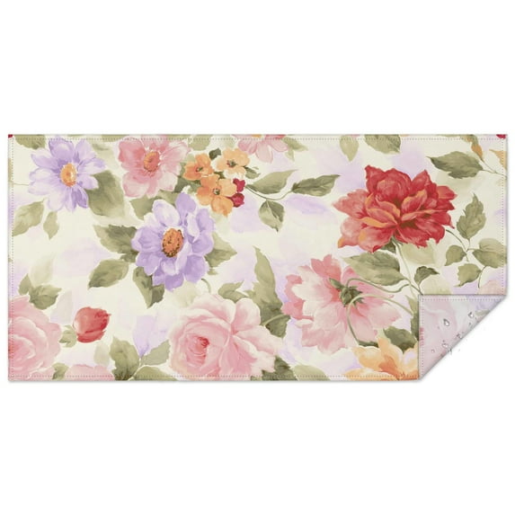 Farmhouse Spring Flowers Table Cloth,Wrinkle Free Table Cover with Polyester,Waterproof Reusable Table Clothes for Home Decor Summer Spring Picnic Dining Holiday (Rectangle,60x120inch)