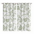 thumbnail image 1 of Farmhouse Spring Kitchen Curtains 63 Inch Length, Sage Green Fruit Plant Leaf Flower Grommet Top Bedroom Living Room Curtains, Light Filtering Cafe Curtain Drapes 2 Panels Set 84''x63'', 1 of 9