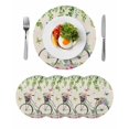 thumbnail image 1 of Farmhouse Spring Round 15 Inch Placemats Set of 4, Retro Bicycles Flowers Vines Butterfly HeatResistant Non Slip Place Mats for Dining Table, Wipeable Braided Kitchen Table Mats for Housewarming, 1 of 9