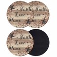 thumbnail image 1 of Farmhouse Star Brown Coasters Set of 4, Absorbent Coasters for Drinks, Retro Branches Berry Wooden Grain Coaster for Desk Coffee Table Protection, Home Decor House Warming Gifts 4", 1 of 8