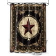 thumbnail image 1 of Farmhouse Star Western Shower Curtain, Brown Rustic Bathroom Decor Curtains Set with Hooks, Waterproof Fabric Home Accessories， 72 X 72 Inch Long, 1 of 6