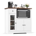 thumbnail image 1 of Farmhouse Storage Cabinet with Adjustable Shelves, Drawers, Single & Double Doors, Freestanding Floor Storage Cabinets Hutch Cupboard, 1 of 7