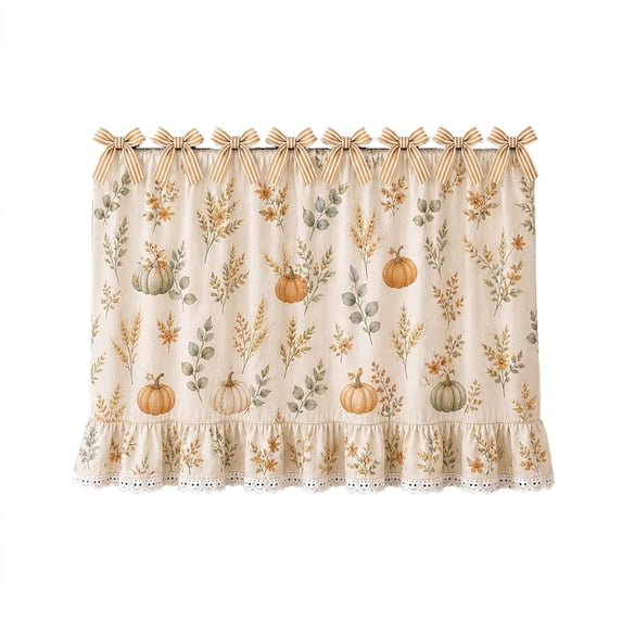 Farmhouse Stove Skirt Oven Curtain For Kitchen Blend Stove Curtain With Lace Ruffle Trim & 9 Ribbon Ties Oven Curtain Cover & Oven Skirt Curtain For Cottage Kitchen Apron Sleeve Home Decor