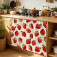 thumbnail image 1 of Farmhouse Strawberry Cabinet Curtains for Kitchen 35"W x 35"L, Red Berry Rustic Country Linen Texture Laundry Sink Cabinets Magic Tape Short Curtain Privacy Panel for Bathroom Vanity Cabinets, 1 of 9