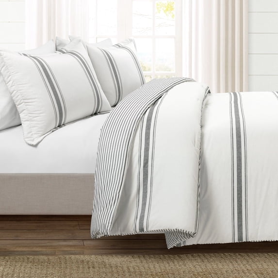 Farmhouse Stripe Comforter Set by Lush Decor