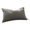thumbnail image 1 of Farmhouse Stripe Standard Size Pillowcases - Soft Breathable Neutral Pillow Shams, Comfortable Bed Pillow Covers ( Dark Gray ), 1 of 6