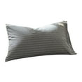 thumbnail image 1 of Farmhouse Stripe Standard Size Pillowcases - Soft Breathable Neutral Pillow Shams, Comfortable Bed Pillow Covers ( Gray ), 1 of 6