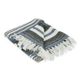 thumbnail image 1 of Farmhouse Stripe Throw 50x60" with 3" Fringe, French Blue, 1 of 6