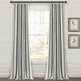 thumbnail image 1 of Lush Decor Eco-Friendly Recycled Cotton Farmhouse Stripe Yarn Dyed Eco-Friendly Recycled Cotton Window Curtain Panels Blue 42X95 Set, 1 of 5