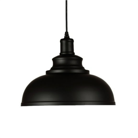 Farmhouse Style Adjustable Metal Pendant Light Industrial Hanging Lamp Black