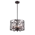 thumbnail image 1 of Farmhouse Style Ceiling Pendant Light with Three Bulb, Bronze, 1 of 3