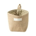 thumbnail image 1 of Farmhouse Style Hanging Storage Bag, Multi-Pocket Wall Door Organizer for Closet & Nursery, Natural Cotton Linen Collapsible Decorative Box for Closet, Nursery, Office, 1 of 4