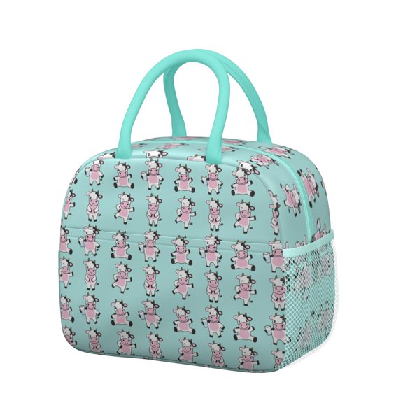 Farmhouse Style Insulated Lunch Tote - Cute Buffalo Print Thermal Bag, Leakproof & Splash-Proof for Meal Preppers, Spacious Interior + Outer Storage, Durable & Stylish for Work or Travel
