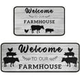 thumbnail image 1 of Farmhouse Style Kitchen Rugs Set 2 Pieces Non Skid Grey Kitchen Floor Rugs and Mats Kitchen Runner Rug Comfort Soft Standing Area Mat for Kitchen Floor Farmhouse Decor 17"x47"+17"x30", 1 of 6