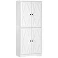 thumbnail image 1 of Farmhouse - Style Pantry Cabinet with 4 Barn Doors & Adjustable Shelves / Easy Storage for Spice Cans in Kitchen, 1 of 7