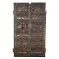 thumbnail image 1 of Farmhouse Style Wall Panel With Metal Straps | 1800s Antique Teak Wood Barn Door | Rustic Chic Boho Wall DÃ©cor Door Indian Door, 1 of 6