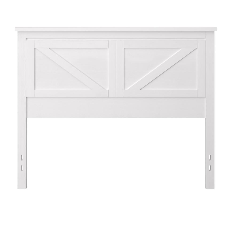 Full Size White Farmhouse Wood Panel Headboard