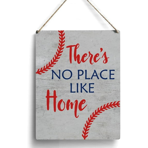 Farmhouse Summer Baseball Wooden Sign Artwork, Baseball Wood Sign Wall Art Hanging Sign Home Decor 8x10 Inch