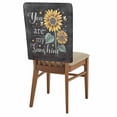 thumbnail image 1 of Farmhouse Sunflower Chair Covers Set of 8 You Are My Sunshine Chair Back Covers Stretch Removable Washable Slipcovers Protector for Dining Room Kitchen Party Decor, 1 of 9