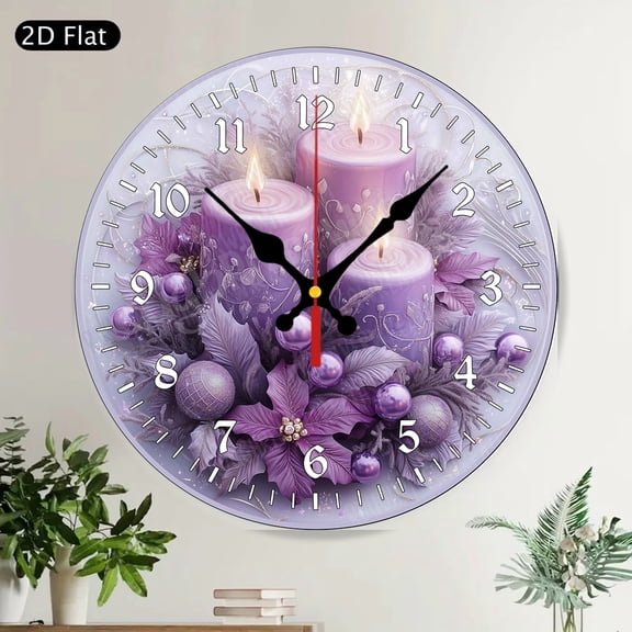 Farmhouse Sunflower Field Green Tractor Round Wall Clock Silent Rustic Decor