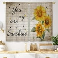 thumbnail image 1 of Farmhouse Sunflower Kitchen Curtains Vintage Country Rustic Small Short Cafe Window Curtains You are My Sunshine Rod Pocket Bathroom Drapes Treatment Tier Curtains 2 Panels (27.5x39 Inch), 1 of 6