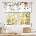 thumbnail image 1 of Farmhouse Sunflower Kitchen Curtains Yellow Floral Flower Country Rustic Small Short Cafe Window Curtains Country Plant Rod Pocket Bathroom Window Drapes Treatment Curtains (27.5x39 Inch), 1 of 5