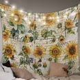 thumbnail image 1 of Farmhouse Sunflower Small Tapestry for Bedroom Wall Hanging Tapestry, Retro Summer Botanical Ceiling Backdrop Tapestries Poster Blanket Wall Decor for Teens Room Living Room Dorm 23" x 28", 1 of 8