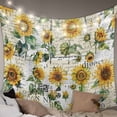 thumbnail image 1 of Farmhouse Sunflower Tapestry for Bedroom Wall Hanging Tapestry, Vintage Summer Botanical Ceiling Backdrop Tapestries Poster Blanket Wall Decor for Teens Room Living Room Dorm 51" x 59", 1 of 8