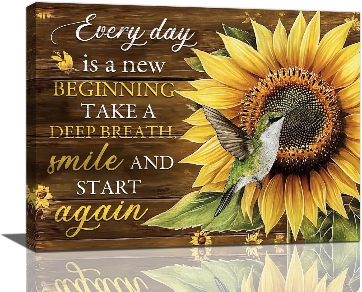 Farmhouse Sunflower in Vase Wall Art Rustic Floral Wall Decor Botanical ...